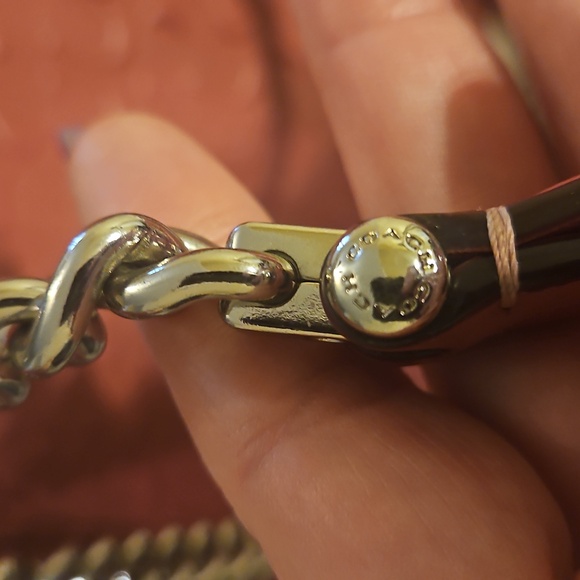 Coach 2018 Pink Embossed Tote with Chain Straps - Picture 16 of 16